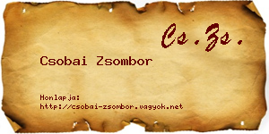 Csobai Zsombor névjegykártya
