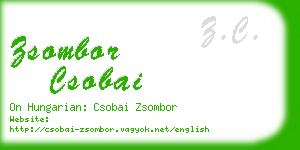 zsombor csobai business card